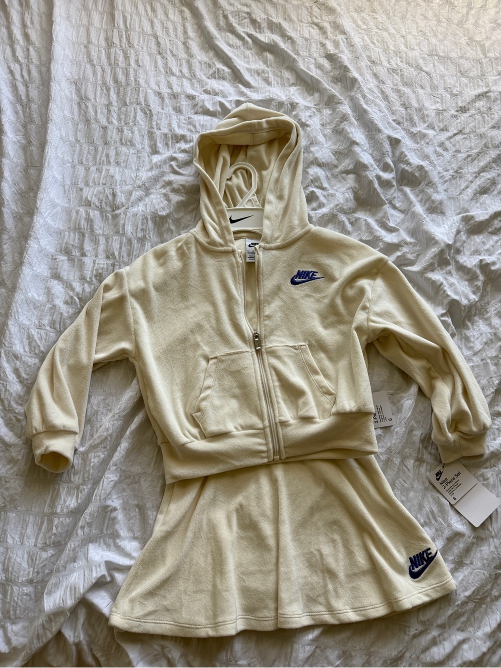 Nike kids zip up jacket and skirt set